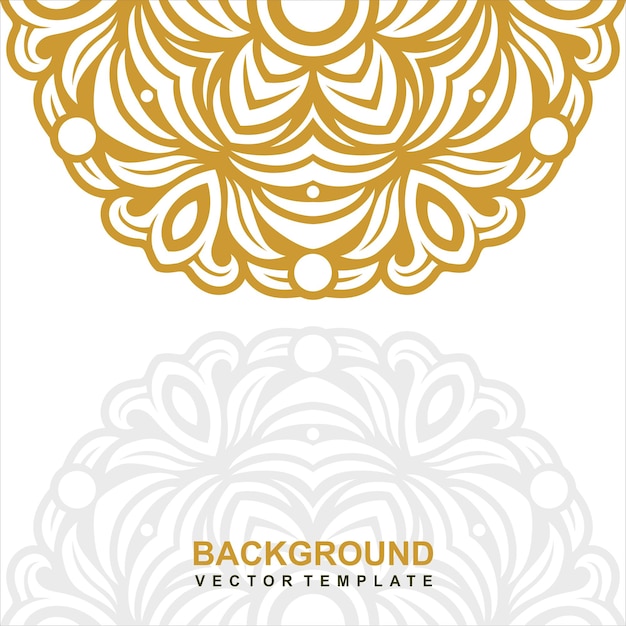 A white and gold background with a golden pattern.