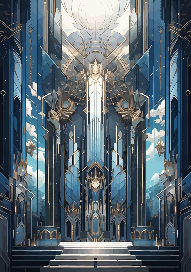 Vector white and gold petern background