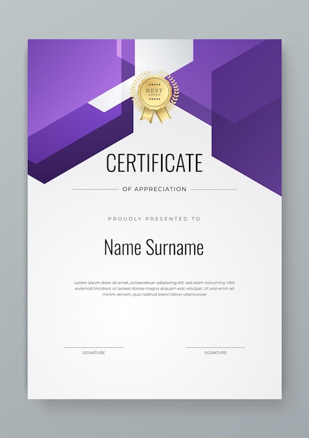 White gold and tosca certificate of achievement template with place for your content white black and gold design