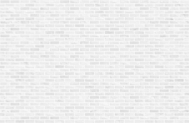 White and gray block brick wall seamless pattern texture background.