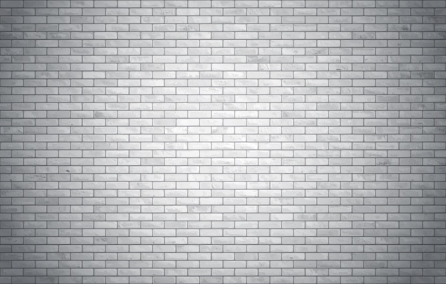 Vector white and gray block brick wall seamless pattern texture background.