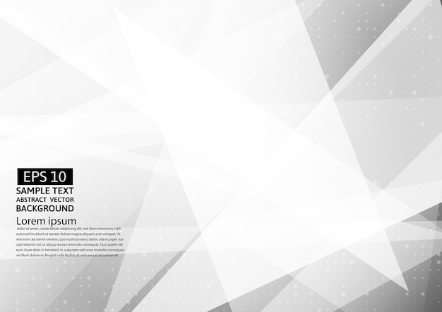 White and gray color polygon abstract vector background