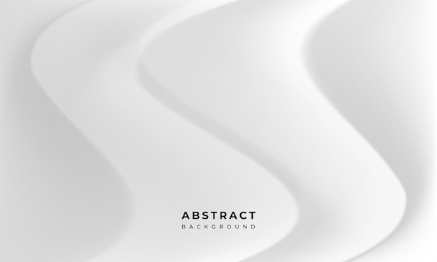 White and gray color wavy gradient abstract background