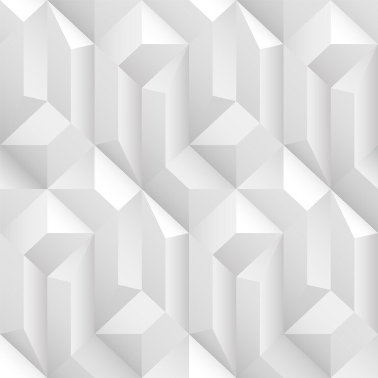 Вектор белая и серая декоративная геометрическая текстура векторный бесшовный 3d фон