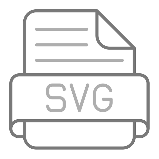 Vector a white and gray logo with a document in the middle