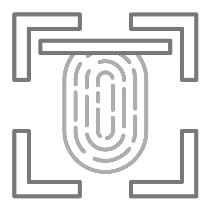 Vector a white and gray logo with a line drawn on it