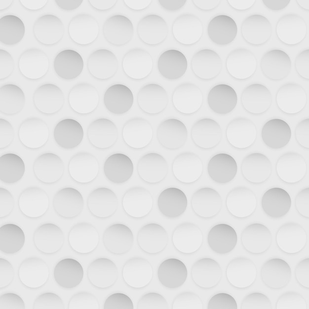 White and gray seamless round pattern vector