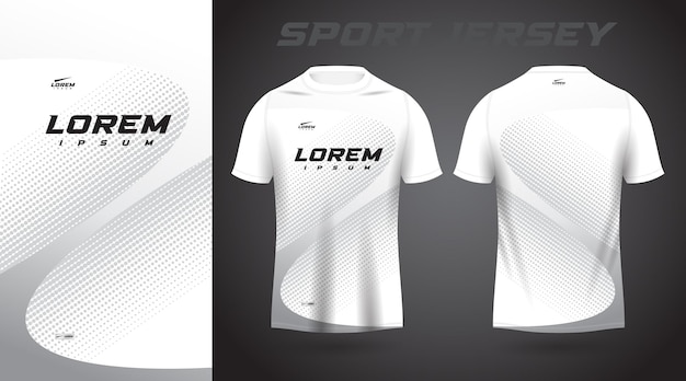 white gray shirt soccer football sport jersey template design mockup