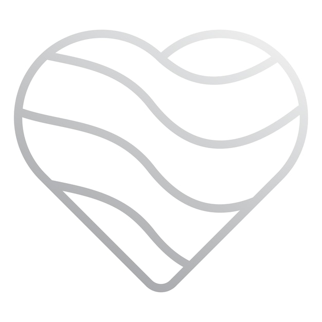 White and Gray Wavy Heart Design