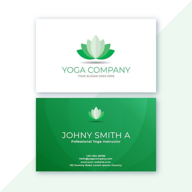 White and green in clean business card