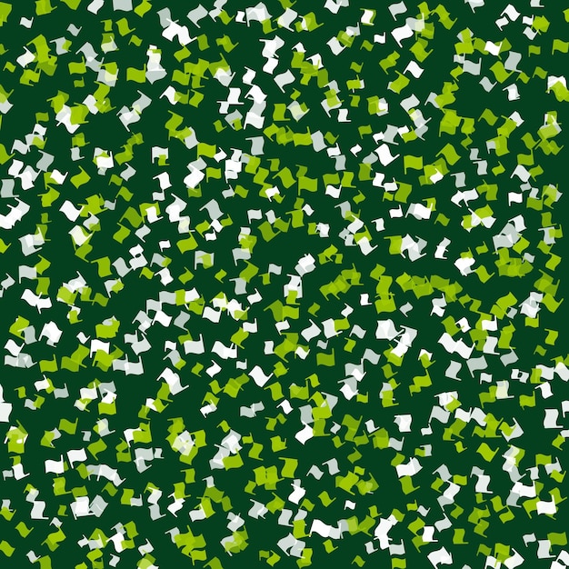 Vector white and green flag confetti vector template