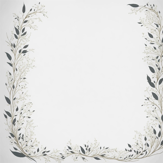 A white and grey background with a floral border