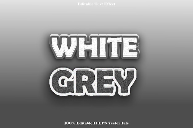 White Grey Editable Text Effect 3d Emboss Style