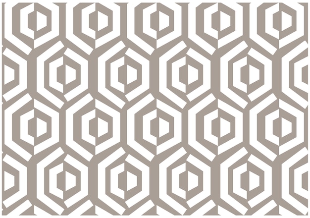 A white and grey geometric pattern with the word hexagon on it.