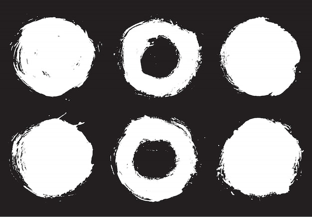 White grunge circles