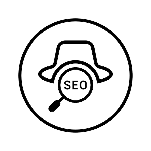 White hat SEO icon