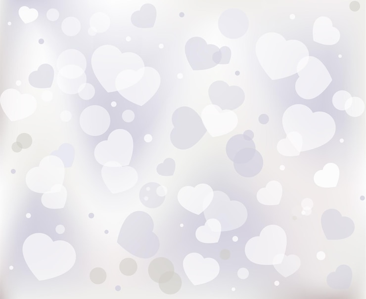 Vector white heart background