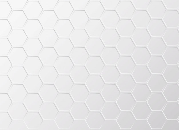 white hexagon patterned background