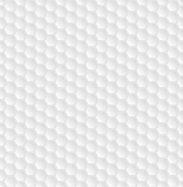 Vector white honeycomb grid volumetric texture. hexagonal cell background. grid pattern.