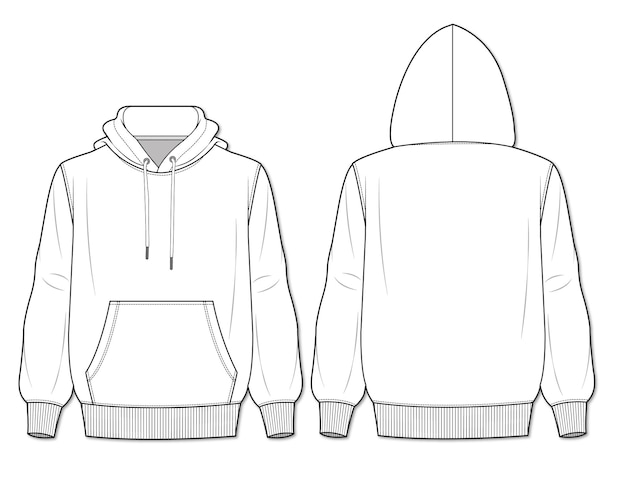 A white hoodie with a hoodie design