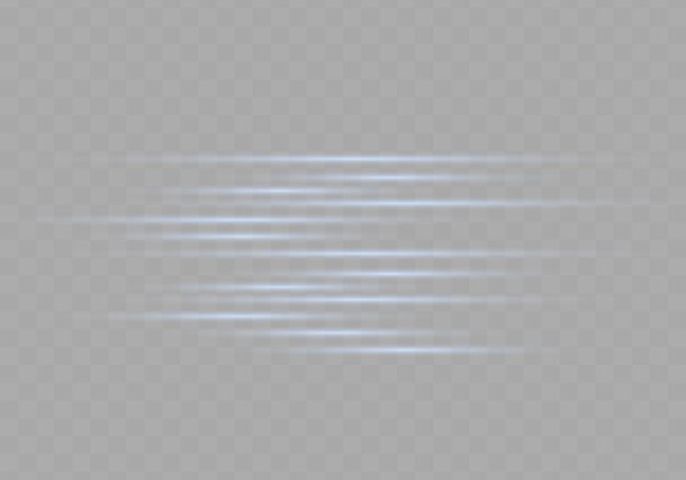 White horizontal lens flares pack abstract set of light flares laser beams sparkling linedvector