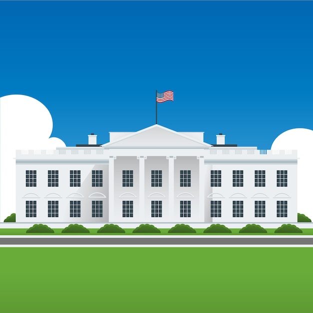 White house building illustration