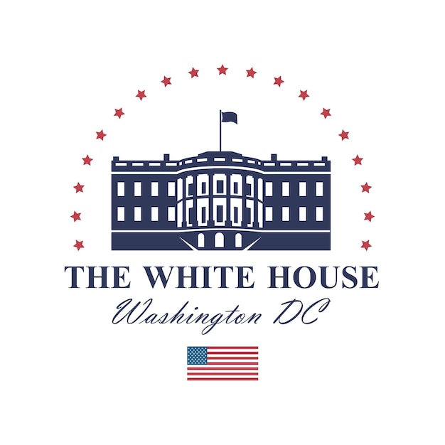 Vector white house icon