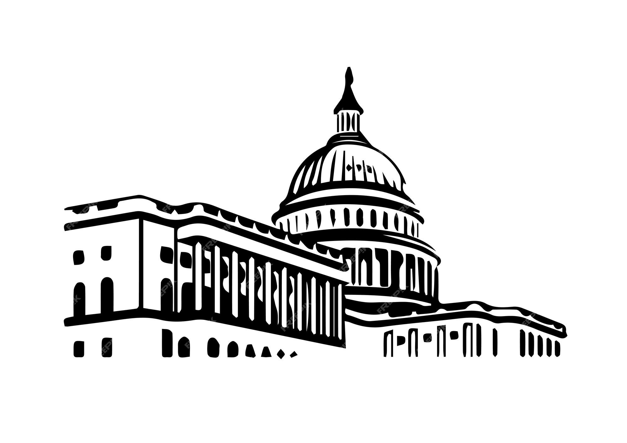 Premium Vector | White House Vector