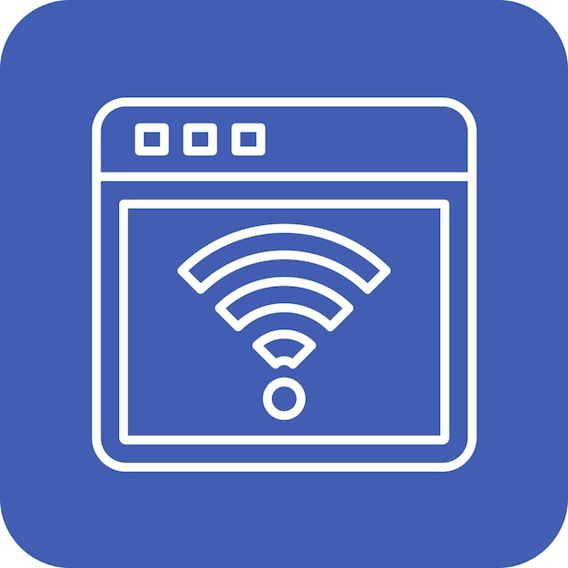 Wi-Fiと書かれたボタン付きの白いアイコン