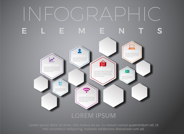 White infographic elements