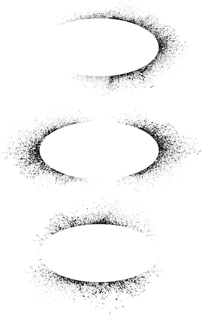 white ink blots banners