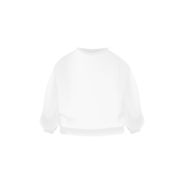 Vector white jumper front back mockup template