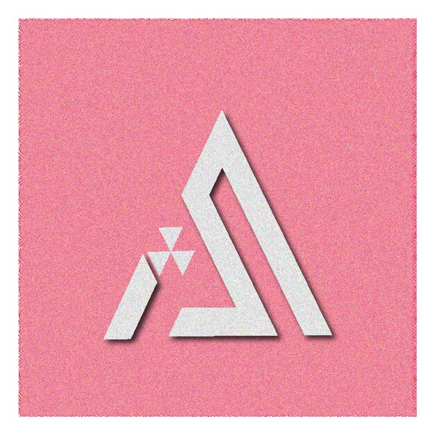 a white letter a is on a pink background