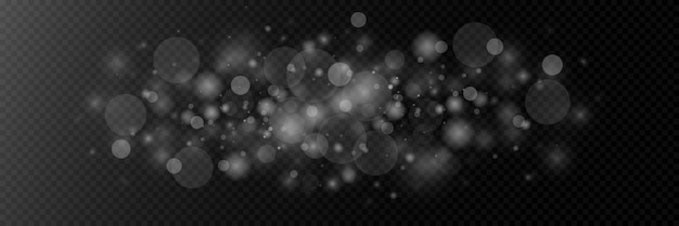 灰の白い光 ボケの光効果の背景 クリスマスの背景は輝く塵でできています