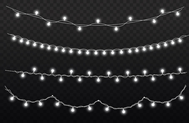 White light garland led neon lights christmas decorations