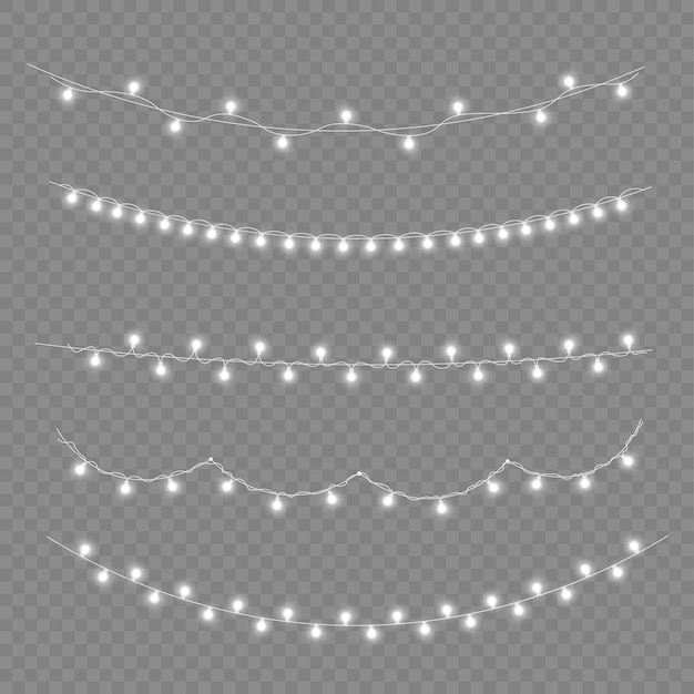 White light garland led neon lights christmas decorations