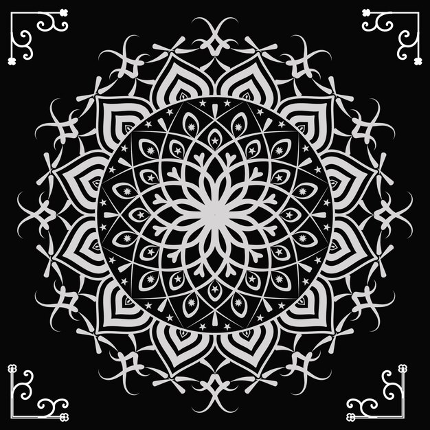 White luxury mandala background template