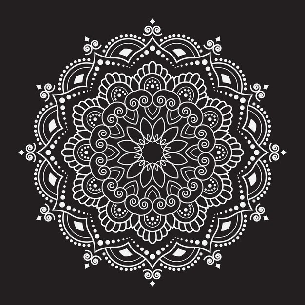 White Luxury mandala background Vector Design