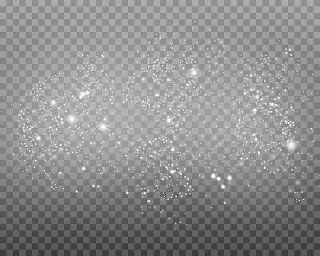 White magical dust particles.