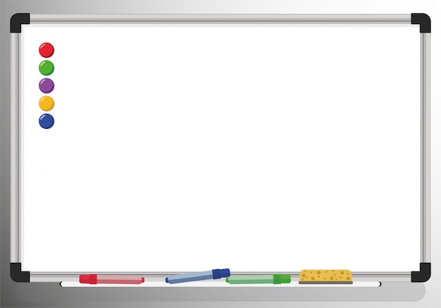 White magnetic board