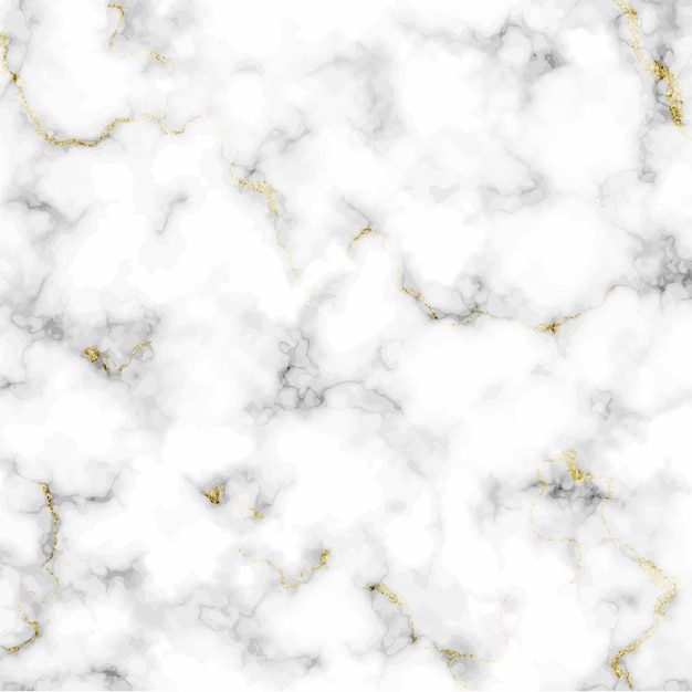 Vector white marble vector texture. abstract golden glitter marbling background.