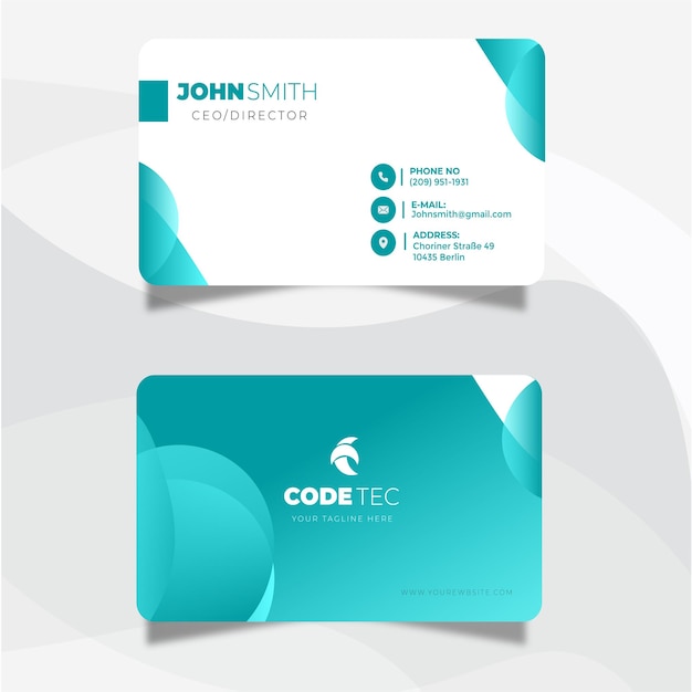 White Minimal. office card modern business card template. visiting corporate card