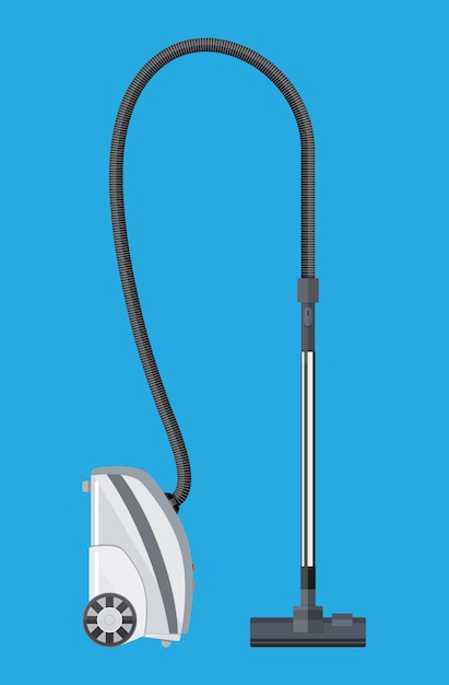 Vector white modern vacuum cleaner.