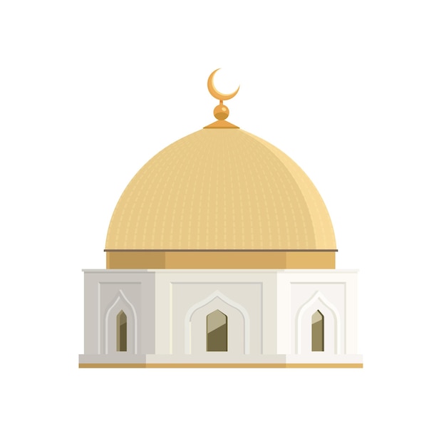 white mosque vector building made of white marble