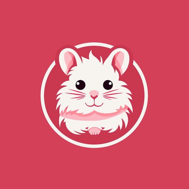 White Mouse on Red Background