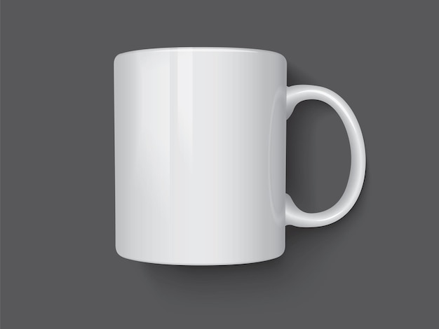 Vector white mug isolated