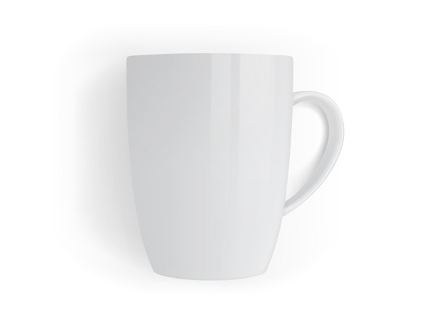 Vector white mug isolated