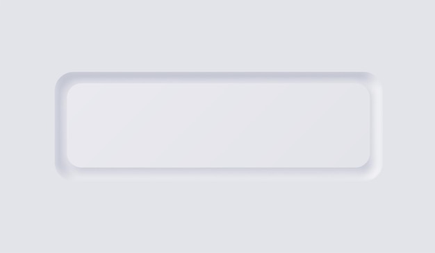 White Neumorphism soft UI Design for Web design, Application UI and more, Blank button, Vector.