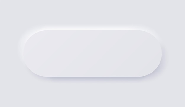 Web デザイン、アプリケーション UI などの白いニューモーフィズム ソフト UI デザイン、空白のボタン、ベクトル。