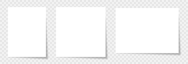 Белая страница заметок различных форм 3d реалистичные векторные макеты векторная иллюстрация